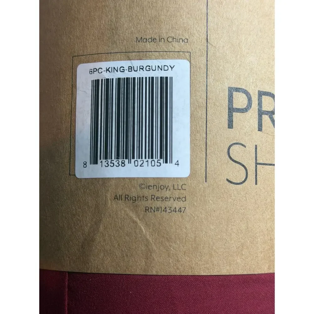 NEW! Casual Comfort iEnjoy King 6PC Premium Sheet Set Burgundy
